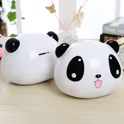 Ceramic Panda Money Box,Panda Piggy Bank,Panda Coin Bank