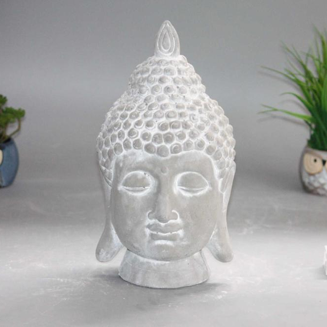 Wash white concrete budda statue, garden budda figurines