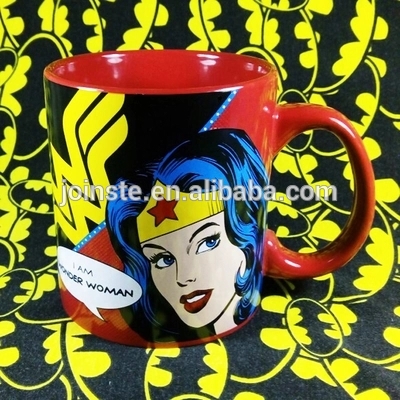 Customized movie figure painting ceramic coffee mug with handle