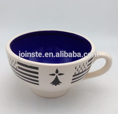 White tea painting mug with handle