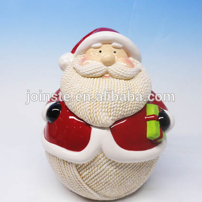 Custom ceramic Santa shape christmas decoration home decoration christmas gift