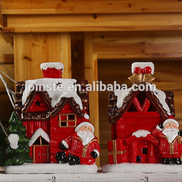 Christmas Santa's village ceramic house ornament