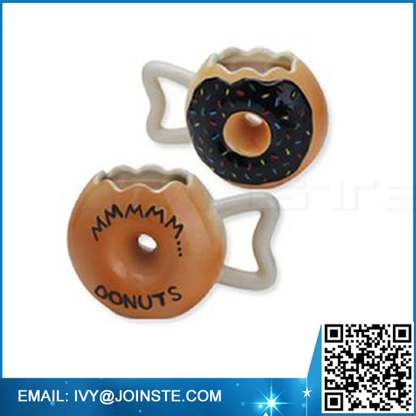 Doughnut shaped mug creative hand made ceramic coffee milk mug customized