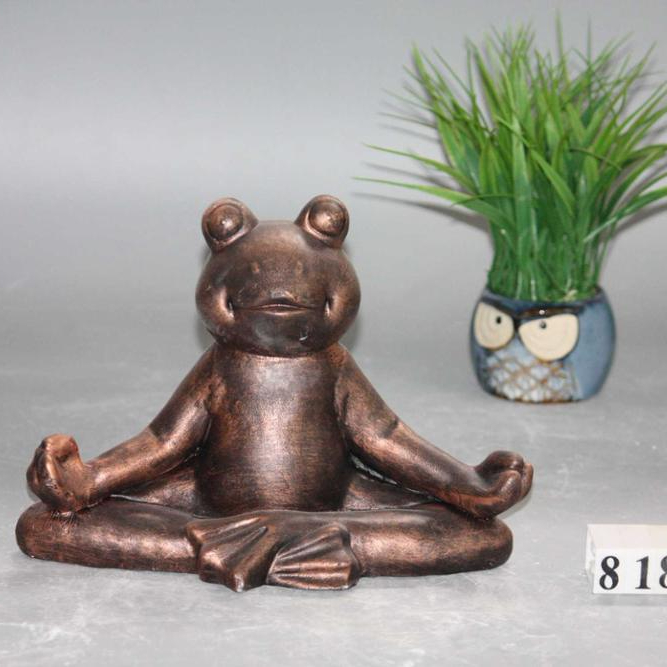 Bronzed ceramic garden frog status ,garden frog decorations