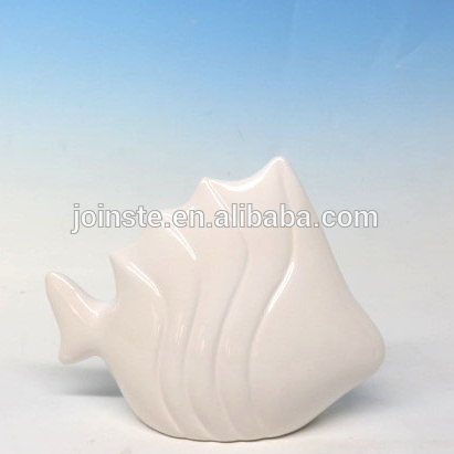 High quality Custom plain white fish ceramic succulent pot ceramic flower vase