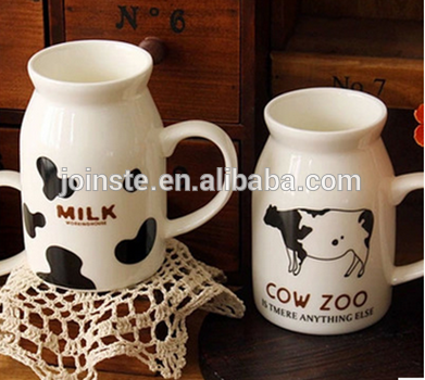 Creative cartoon cow ceramic cup cute milk mugs