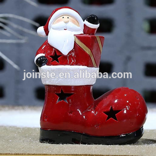 Chinese ceramic Christmas shoes ornament