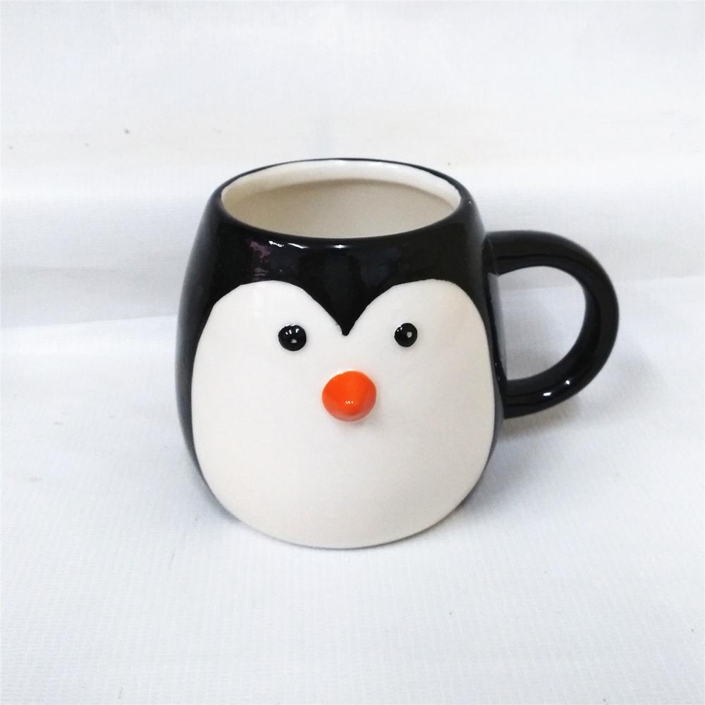 Black cute penguin coffee cup ceramic Funny Cute Animal Penguin Office Porcelain Tea Coffee Milk Ceramic Mug Cup