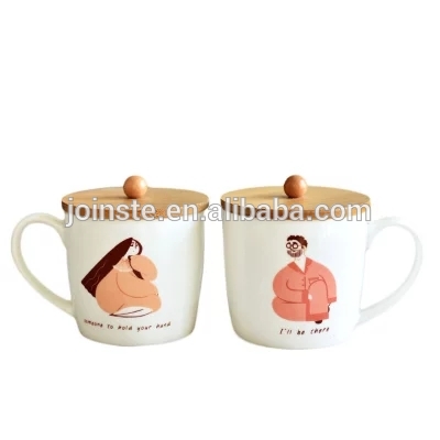 Customized couple painting ceramic coffee mug Valentine gift