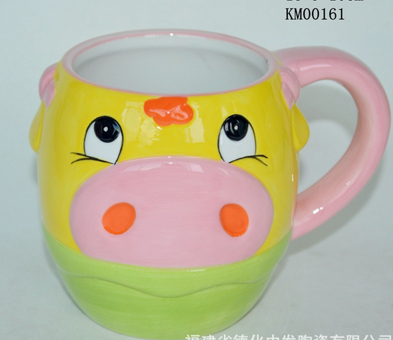 Cute hand-painted cartoon cow children's mug