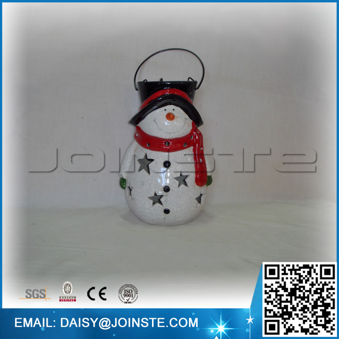 Snowman led color changing candle