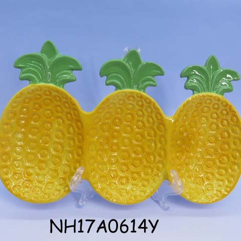 Ceramic Pineapple shape Dessert Plate,Appetizer plate