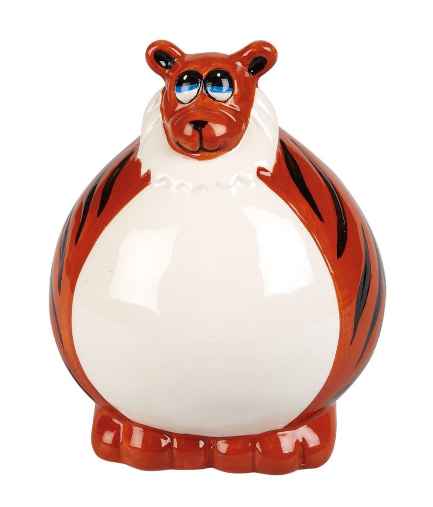 Tiger Head Small Ceramic Piggy Bank with Stopper