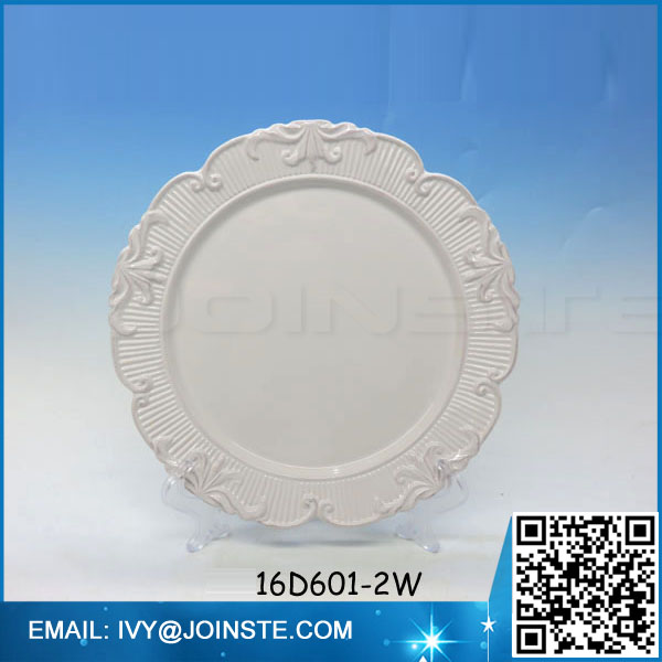 plain white ceramic plates for restaurant dinnerware