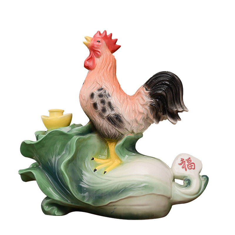 Custom made Ceramic wine bottle, 750ml, Rooster