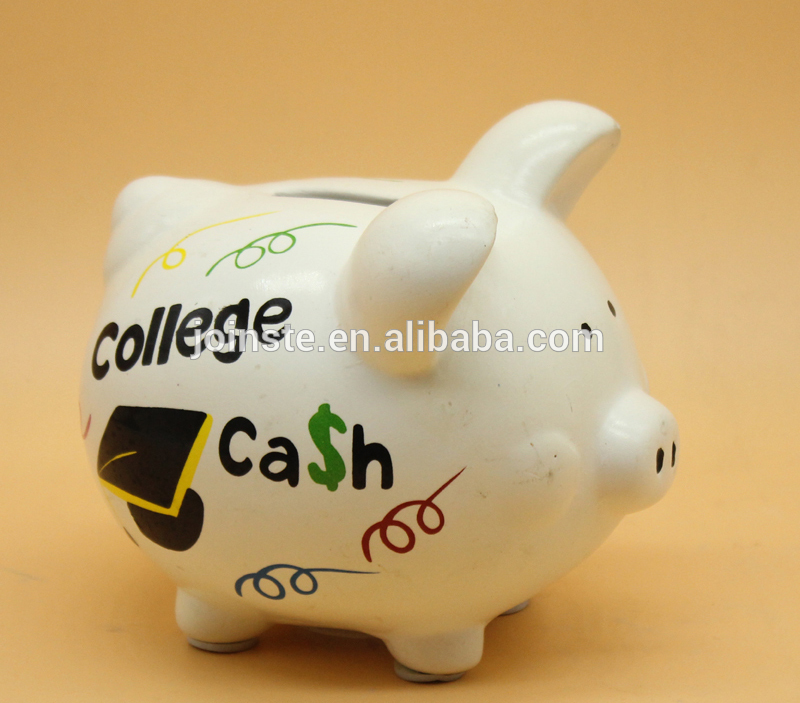 Ceramic cute cartoon pig premiums money bank for kids