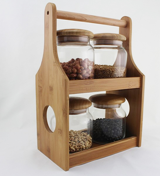 Wooden Bamboo spice rack organizer,spice rack organizer for cabinet