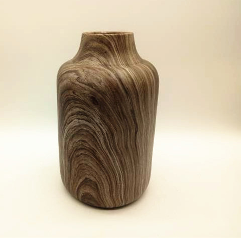 Unique ceramic wooden grain vase,wooden texture flower vases