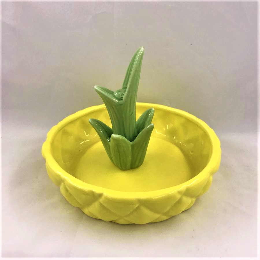 Painting Ceramic Pineapple Trinket dish,ceramic jewelry display dishes