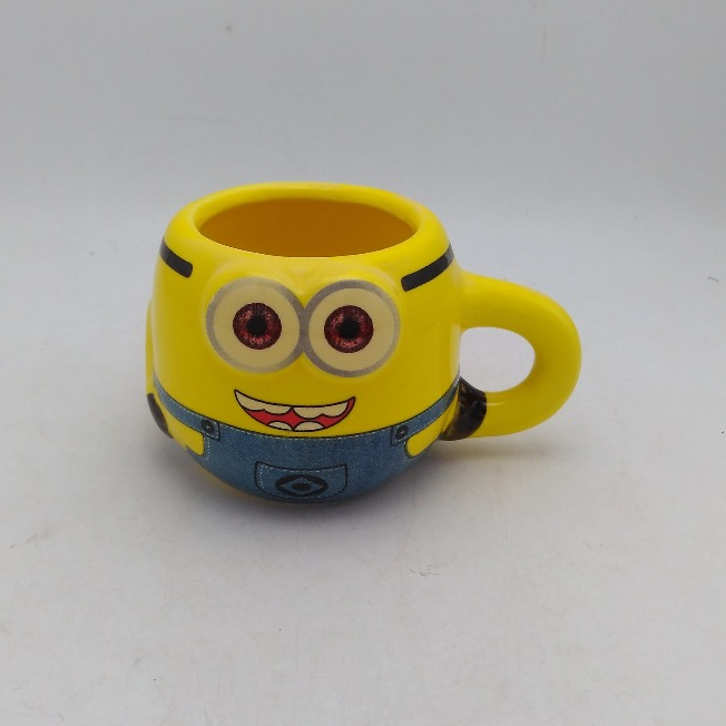 Minions Shape Ceramic Coffee mug, Customized Cartoon shape coffee mug