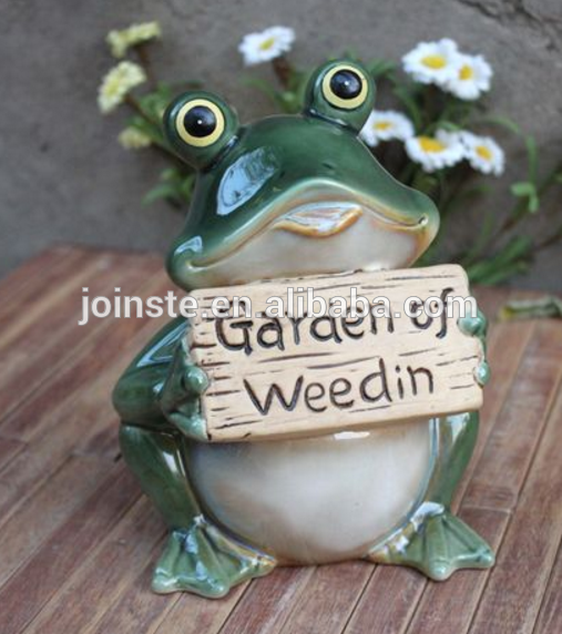 Custom resin frog shape home decoration garden decoration outdoor decoration pieces