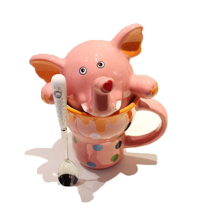 Mug ceramic animal mug,ceramic elephant mugs with handgrip, custom ceramic mugs