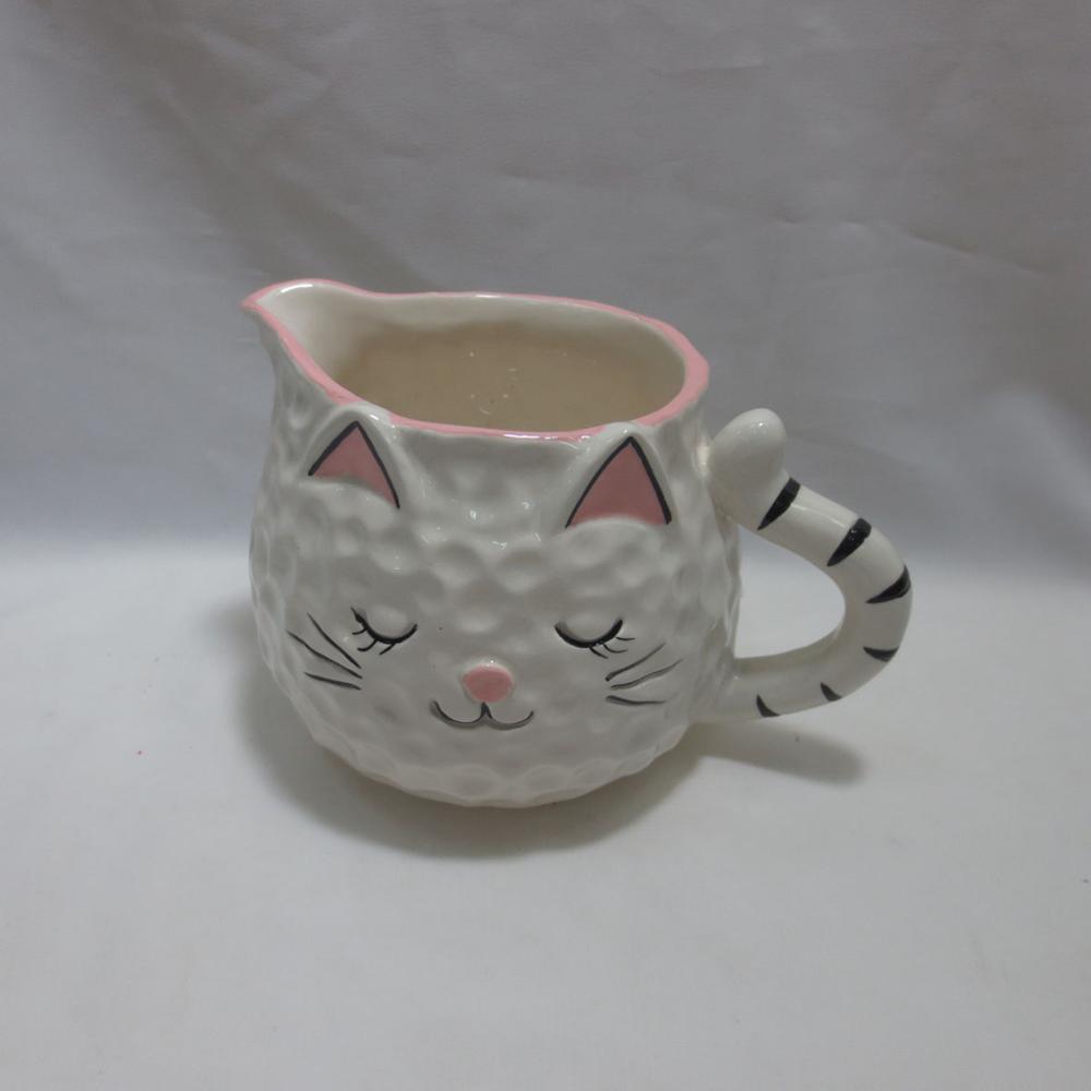 Promotion gifts ceramic drinkware coffee cups white cat mugs