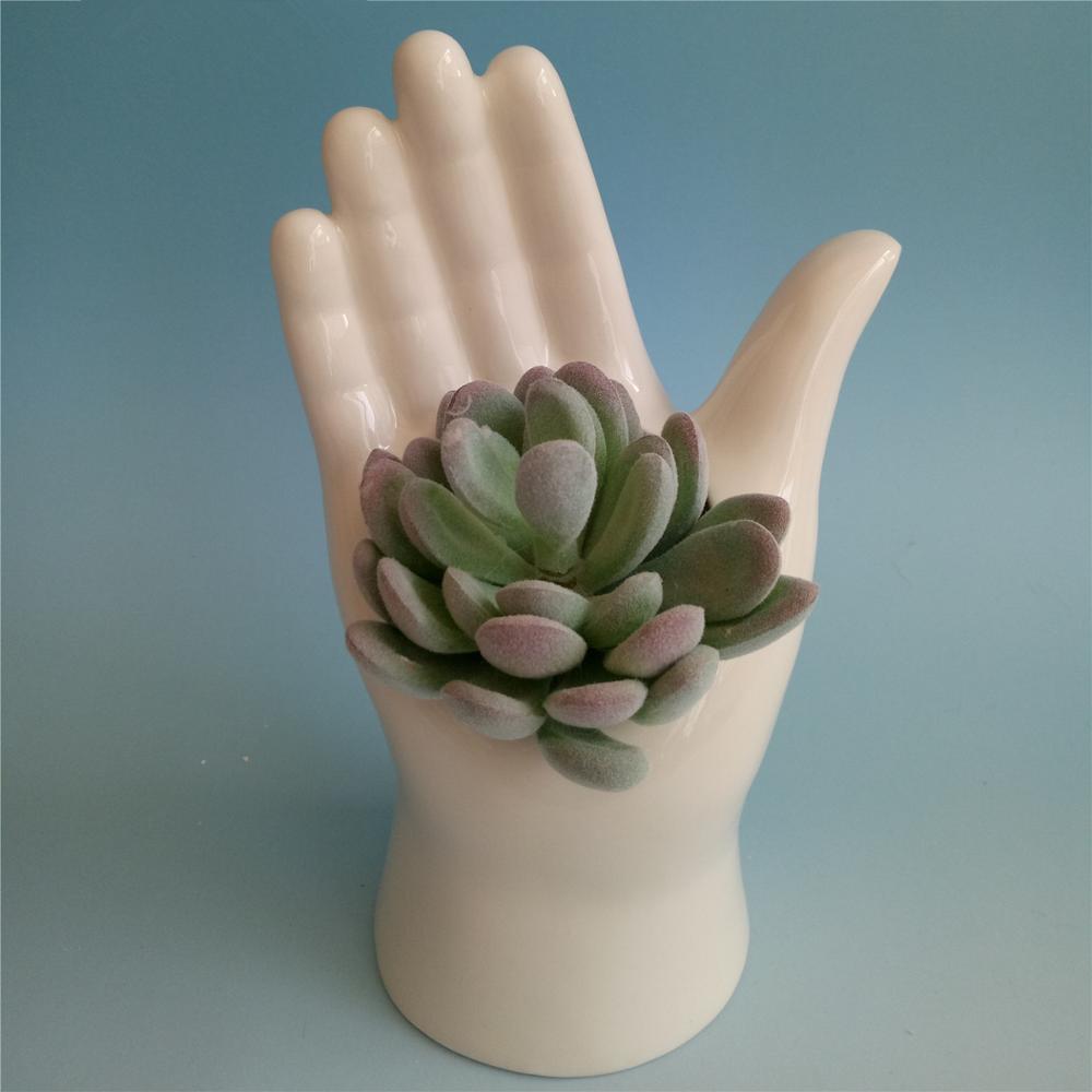 Palmation succulent pot mini ceramic succulent planter flower pot for plant