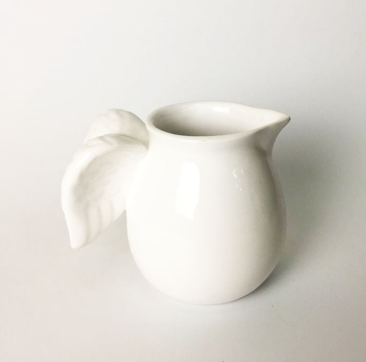 Angel Wing Handle milk Jar mug, Ceramic