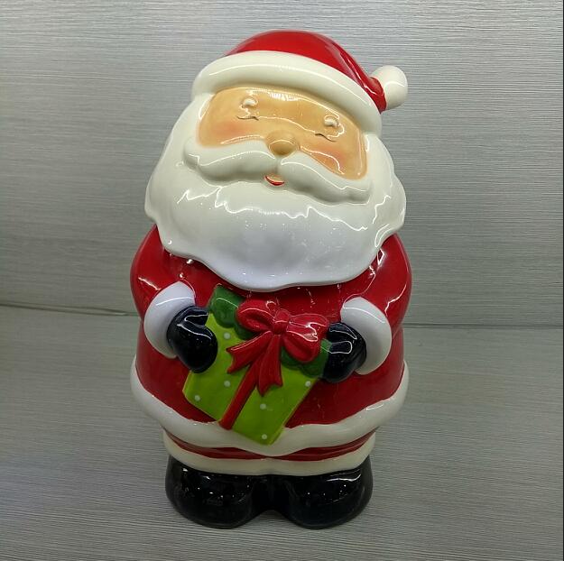 Cartoon custom ceramic cookie jar, Santa Claus candy box, Santa cookie jars