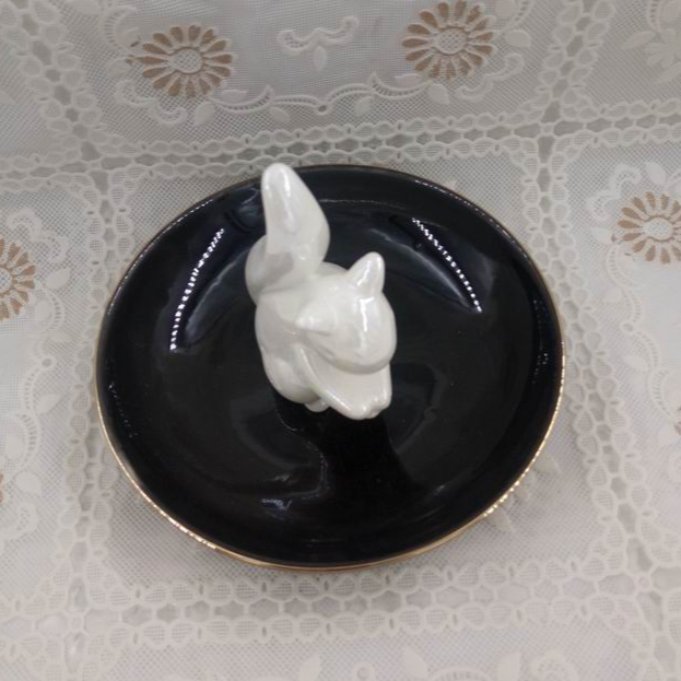 Squirrel Ceramic Ring Dish, Trinket Dish, Custom accept