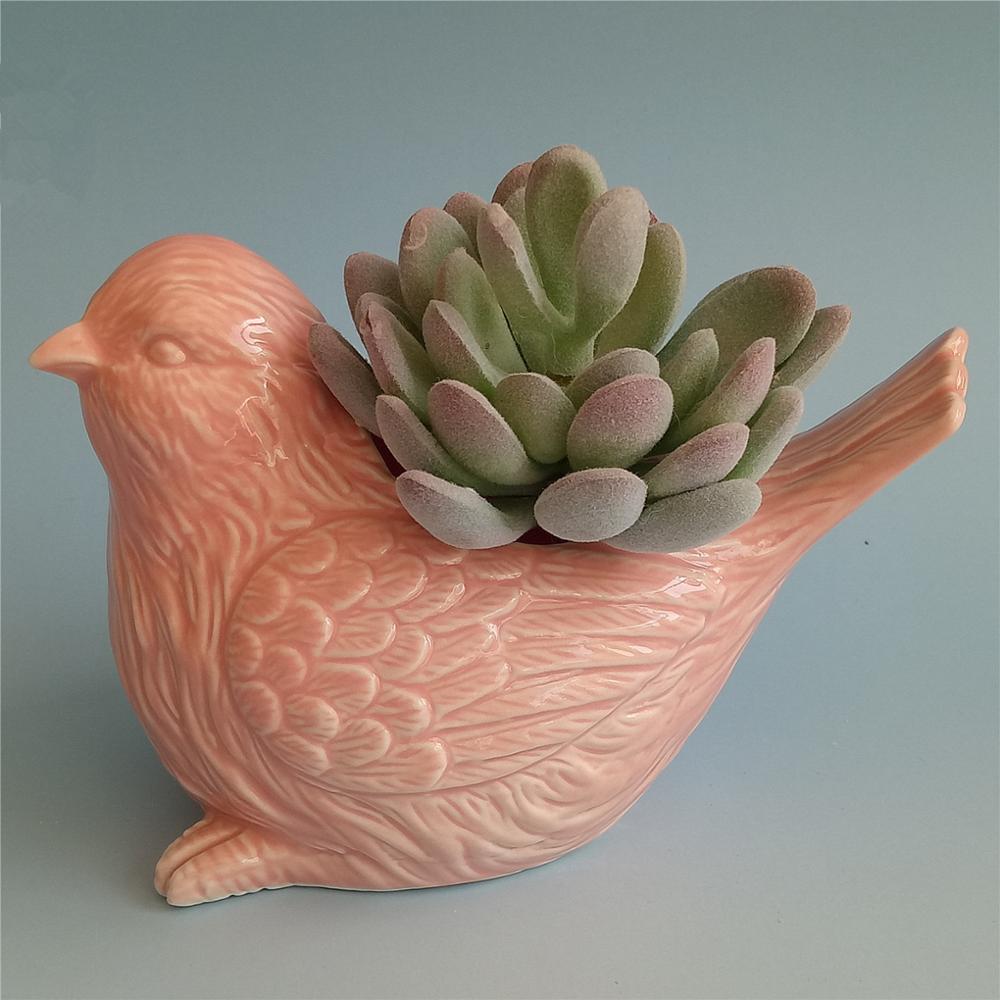 Custom ceramic  succulent pot  home decor animal  flower pot  bird flowerpot