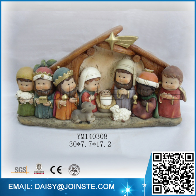 Decorative Cute Cartoon resin nativity set