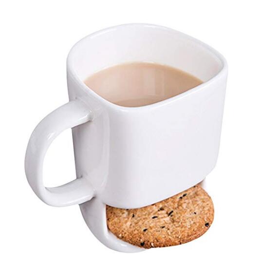 Calary ceramic cookie mug with cookie holder