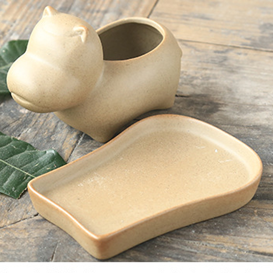 Small Animal Plant Pots for home decoration flower Ceramic hippo