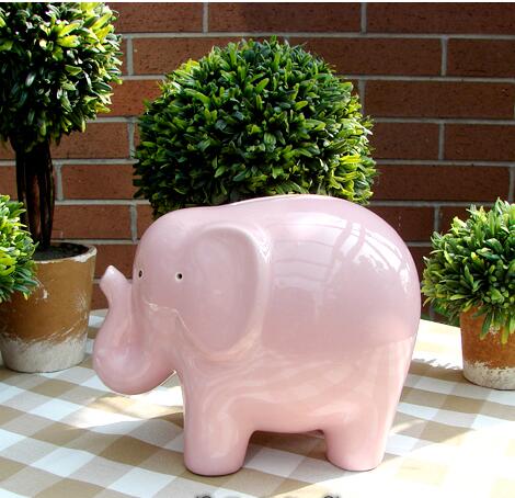 Cute small ceramic elephant money bank ,elephant coin banks